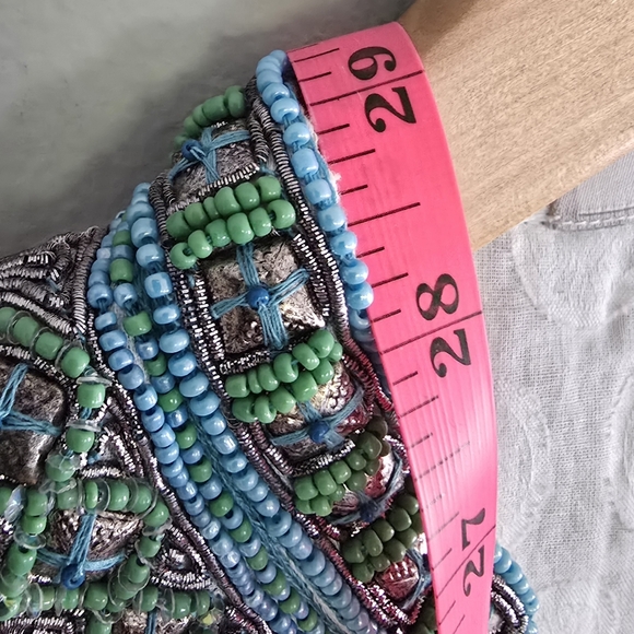 Bella Tu White Cotton Tunic with Exquisite Beadwork,  L - Picture 10 of 13